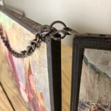 Barber mirror triptych 1900 43x15cm