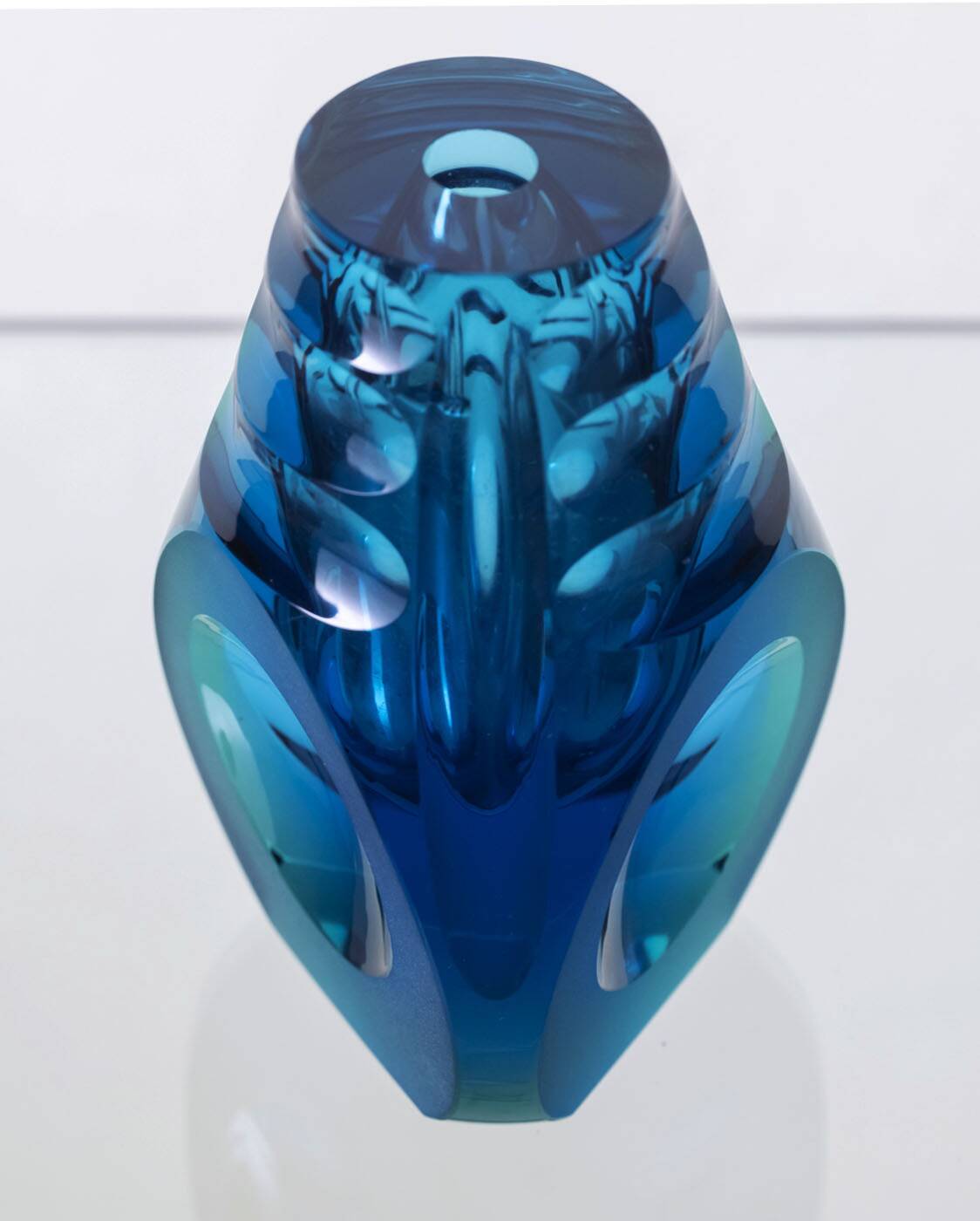 Vintage Hand-Cut Vase, 1970s, Czechoslovakia