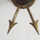 French Vintage Bronze Empire Arrow & Quiver Criss Cross Double Wall Sconces