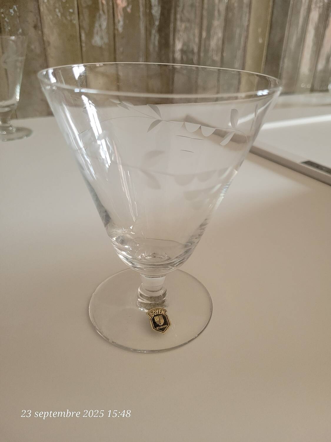 6 crystal water glasses