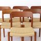 Large Set of 8 Niels Otto Møller Teak Dining Chairs – Model 75 (1950s)