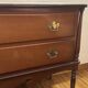 Vintage chest of drawers in solid cherry wood, 2 large drawers, Louis XVI style.