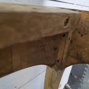 Table en bois doré style Louis XV du XIXe 