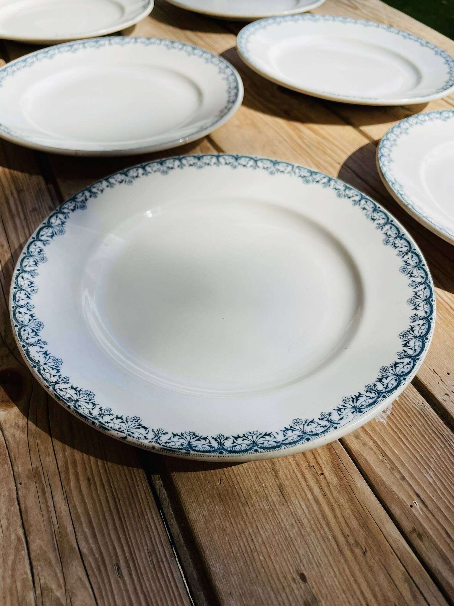 Set of 6 St. Amand & Hamage dinner plates