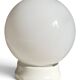 Plafonnier boule en opaline, Art Déco/industriel — années 1930-1950