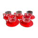 Set of 5 cups and under cups Moulinex