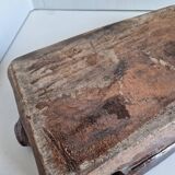 Ancien Plat À Jus Lechefrite 19e Terre Cuite Vernissée Art Populaire