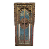 Balinese door from the early 20th century in teak.