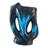 Intense blue Vallauris vase with gradient