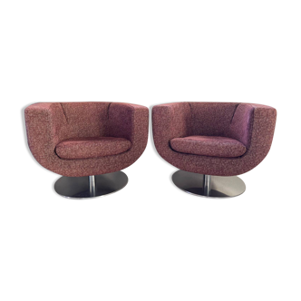 2 “Tulip” armchairs by Jeffrey Bernett for B&B Italia