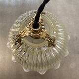 Old vintage holophane glass suspension