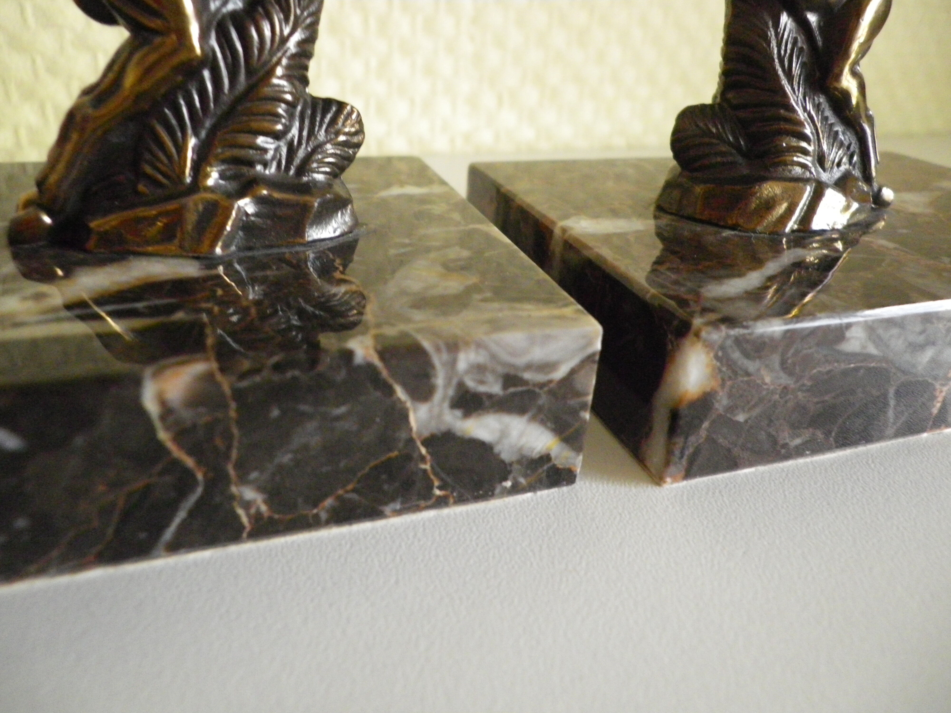 Bookend with antelopes