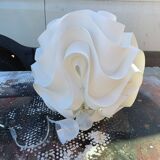 Vintage white plastic pendant lamp