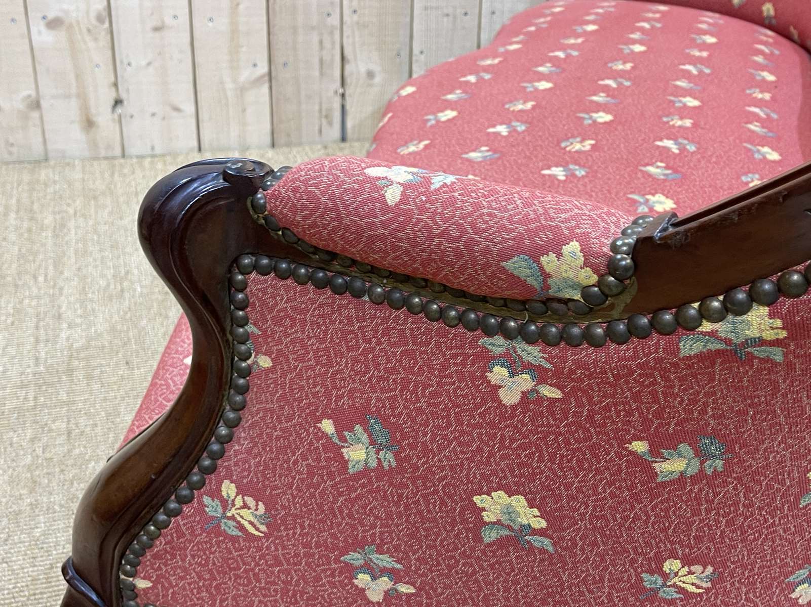 Napoleon III mahogany sofa