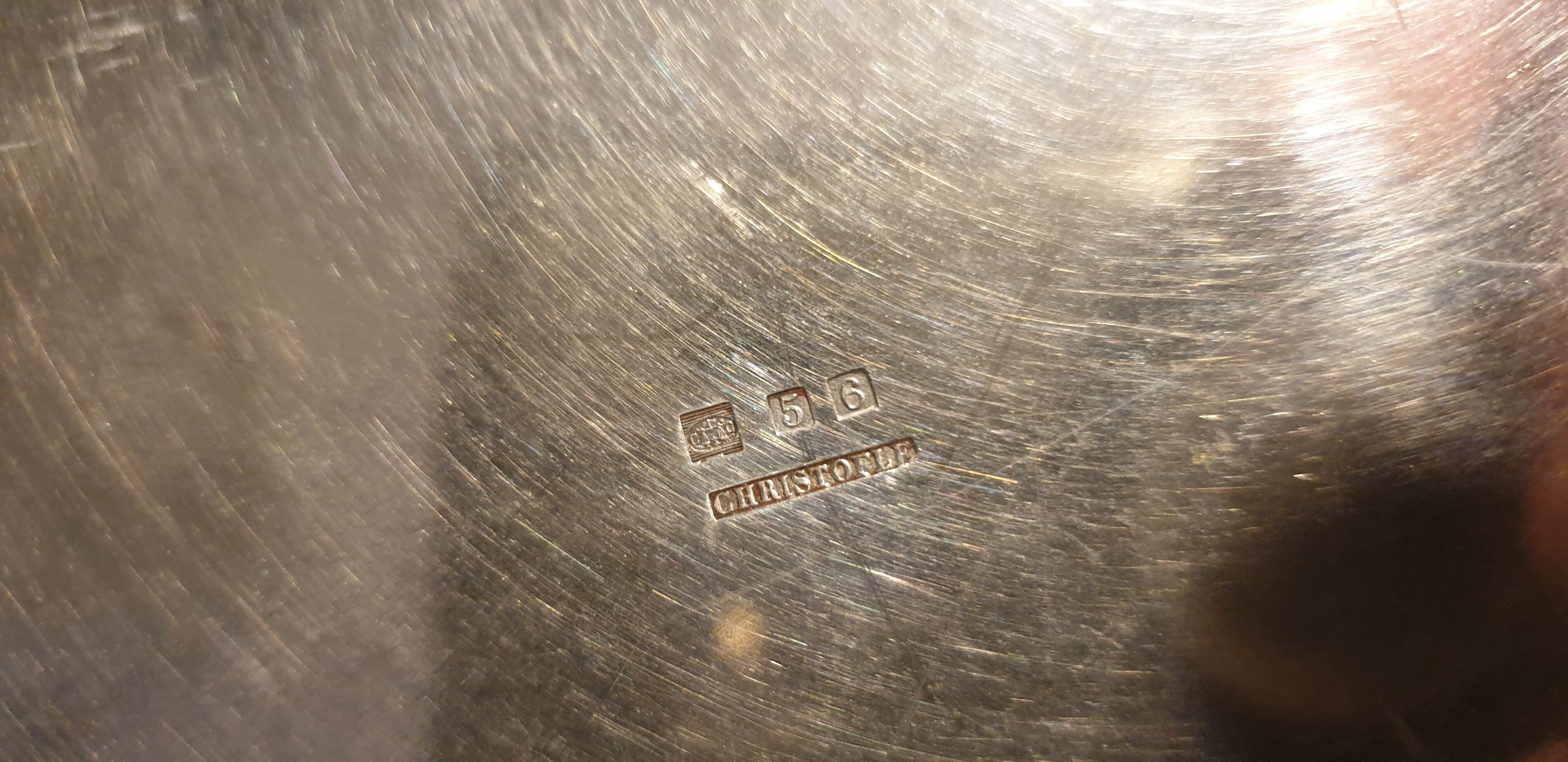 Christofle, silver metal serving dish