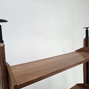 1960s teak floor/sky bookcase with shelves and compartment