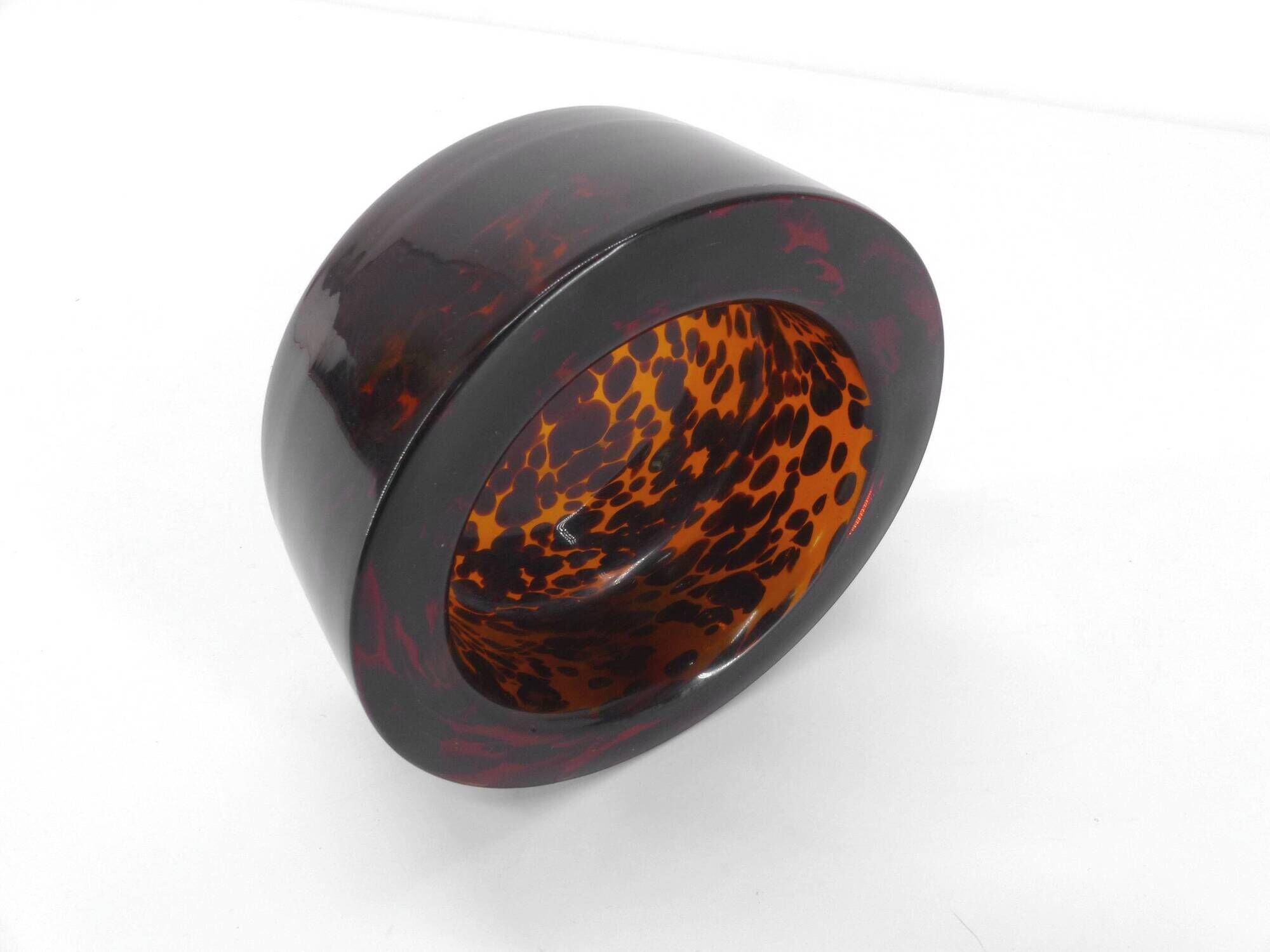 Empty pocket or ashtray in Murano imitation tortoiseshells 1960