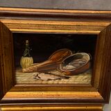 Oil painting on panel Signed Still Life