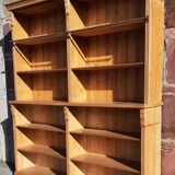 Pine bookcase (251 x 49 x height 288 cm)