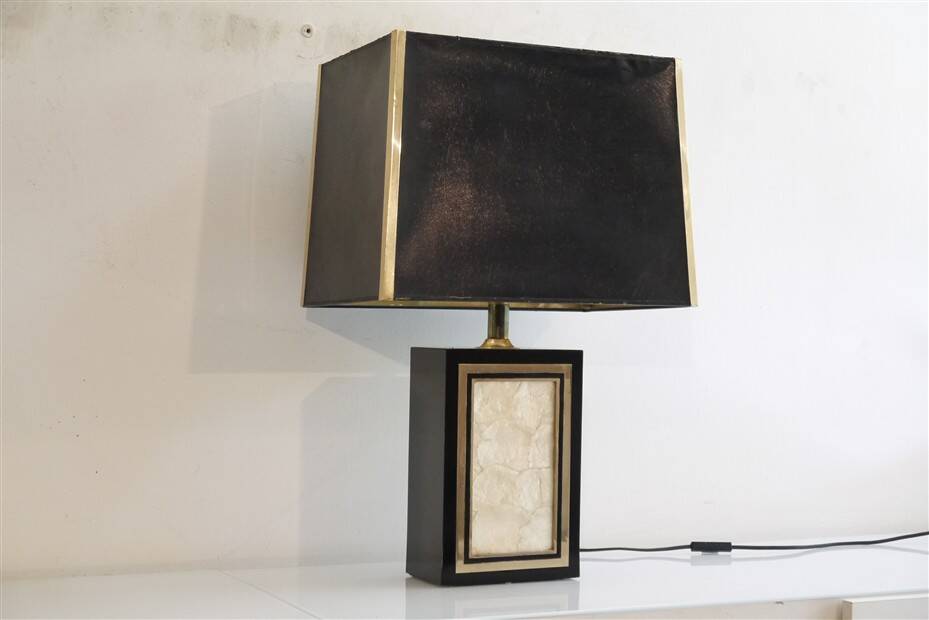 Lampe en laque et nacre 1970