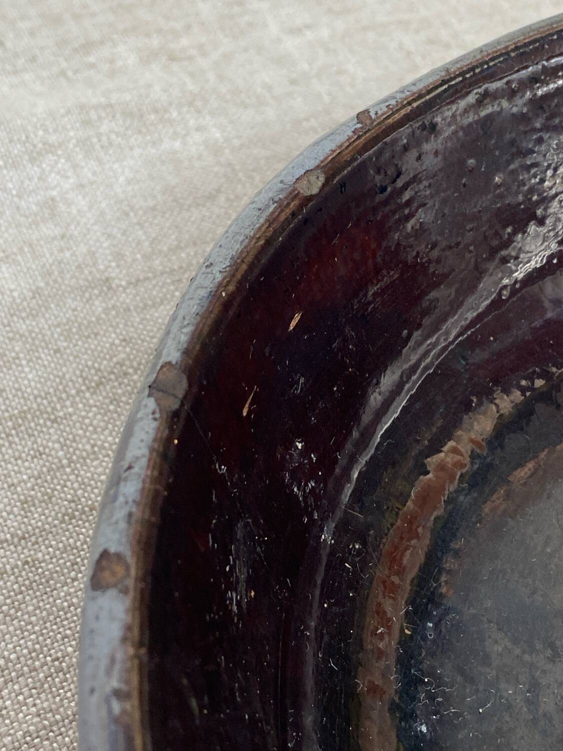 Vallauris iridescent ceramic gratin dish