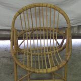 Children's rattan/bamboo shell armchair