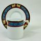 Raynaud Limoges — Six porcelain coffee cups, Pégase model