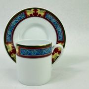 Raynaud Limoges — Six porcelain coffee cups, Pégase model