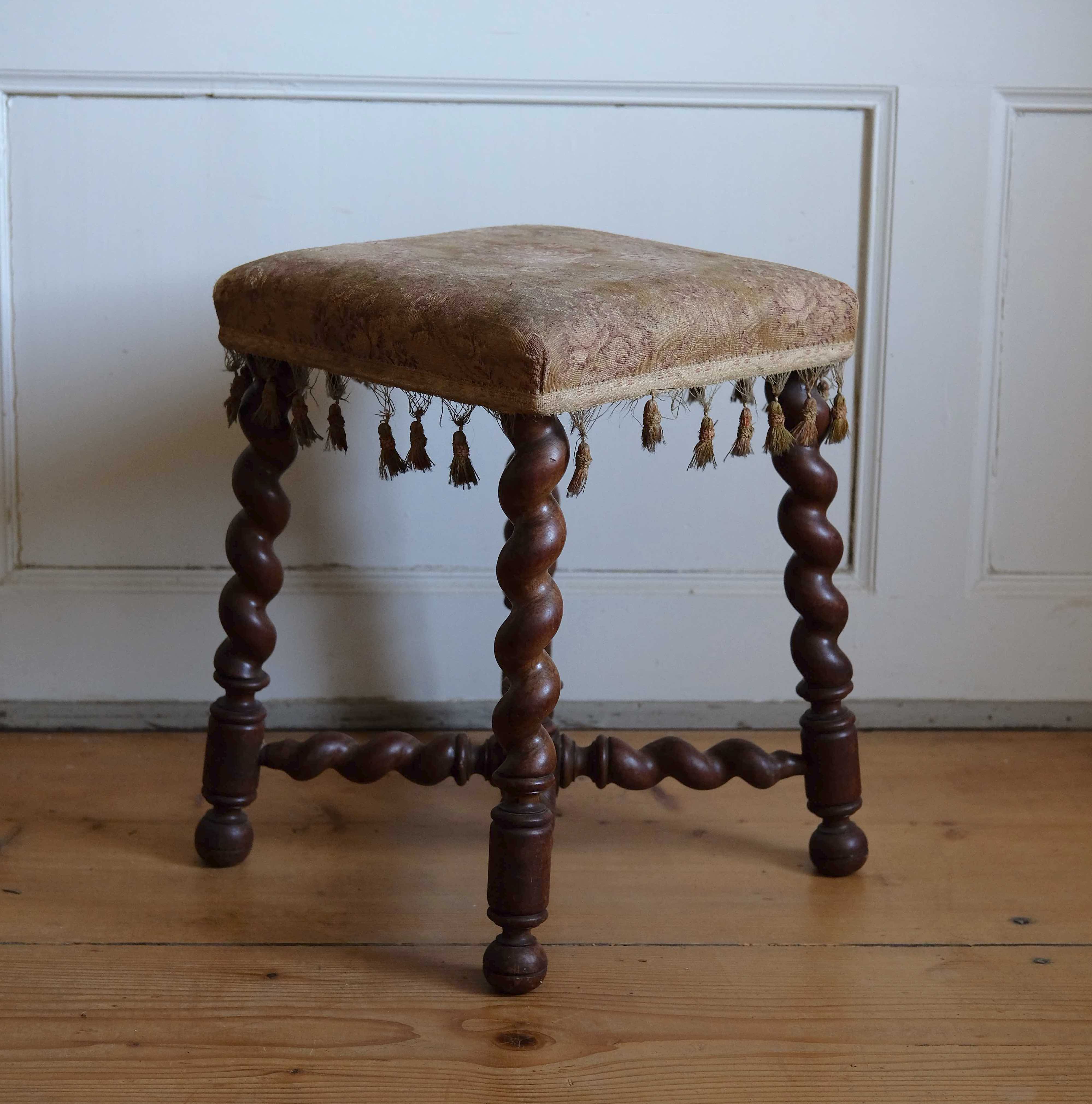 Spanish design country antique stool