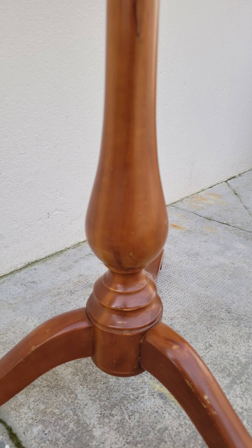 Tripod base psyché barber mirror in cherry wood with a system