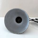 Vintage wall lamp gdr, architect lamp, work lamp metal black, industrial design