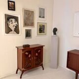 Art Nouveau Vertico Dresser with Flower Marquetry, France, 1905