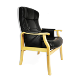 Fauteuil inclinable en cuir, Nordic Easy Chair, Danemark.