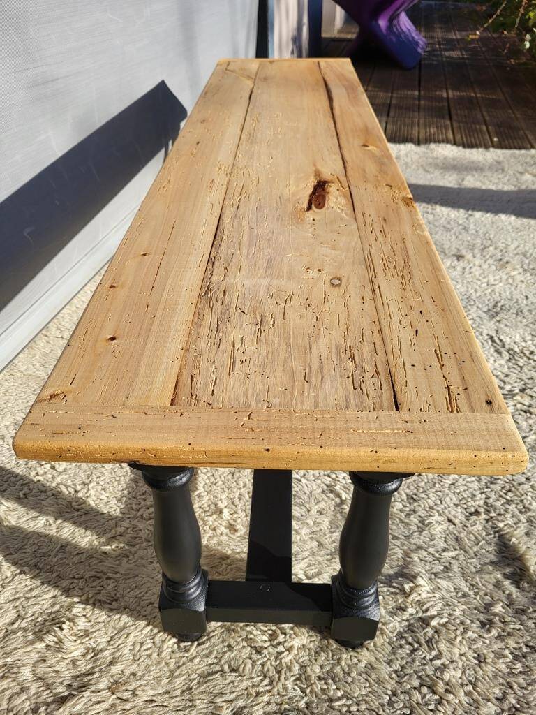 Two-tone coffee table bench, 19th century
