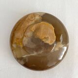 Vintage round alabaster or onyx ashtray