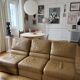 Lot de 5 chauffeuses en cuir vintage