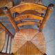 Suite de 4 chaises brutalistes paillées de George Robert