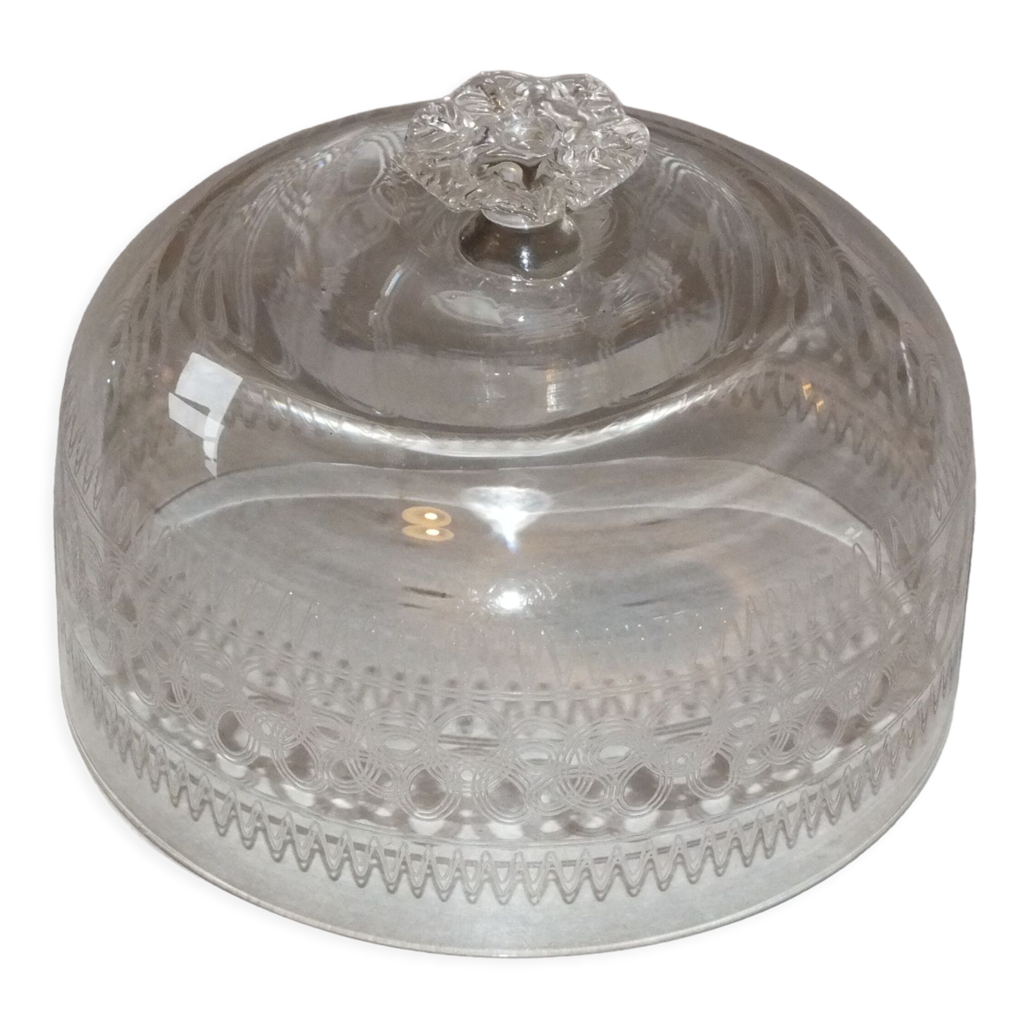 Antique crystal cheese bell
