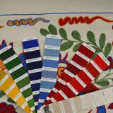 Vintage Turkish rug hand-knotted 44x96 cm