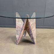 Architectural marble and glass dining table, 1970s