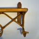 Vintage rattan wall coat rack
