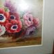 Watercolor painting framed under glass signed Madeleine Renaud