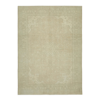 Tapis fait main oriental contemporain années 1980 268 cm x 365 cm laine beige