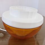 Orange plexiglass pendant light 1970