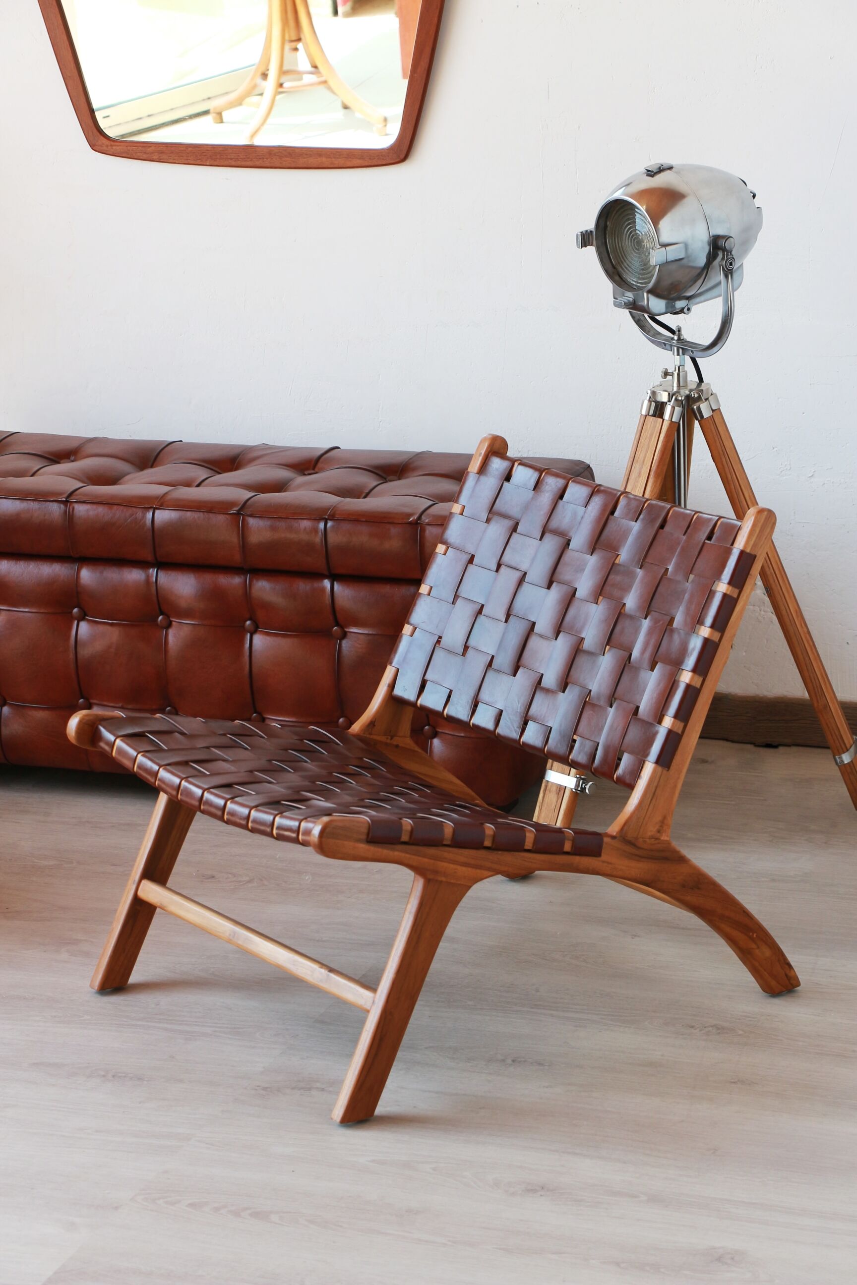 Olivier De Schrijver Leather Wood Chair