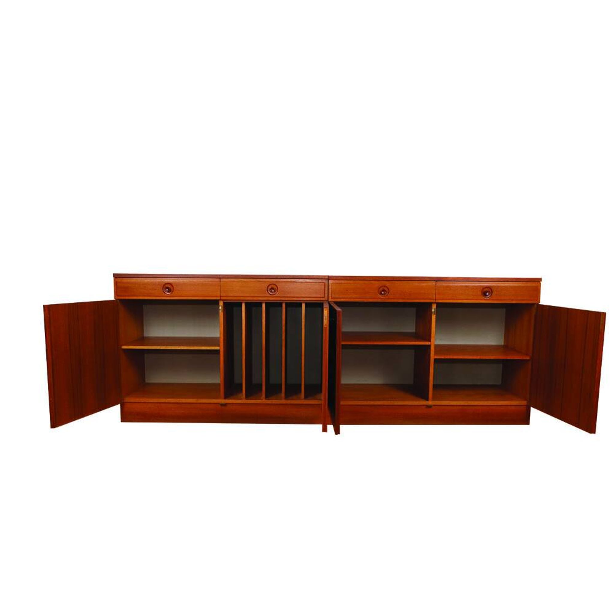 Swedish sideboard in teak by Bertil Fridhagen for Bodafors, 1960s, set of 2