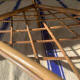 Chevet ou table d’appoint vintage en bambou et rotin