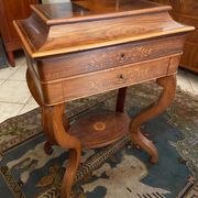 Worker end or back of sofa with inlaid decoration of period Charles X