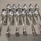 12 silver-plated metal teaspoons, Ercuis Valencay silversmith, 14.3cm