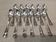 12 silver-plated metal teaspoons, Ercuis Valencay silversmith, 14.3cm